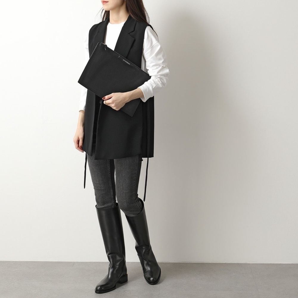 Givenchy Sugar Goatskin Large Antigona Pouch Black - Picture 2 of 8